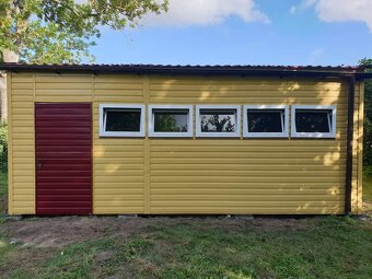 Plechová garáž / hala 5×6,5 m s výškou 2,5 m - 3