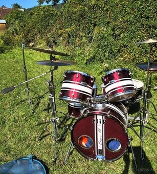 Kompletná bicia súprava Mapex červenéj farby+ príslušenstvo - 3