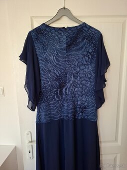 Šaty spoločenské modré 48 - 50 - 3