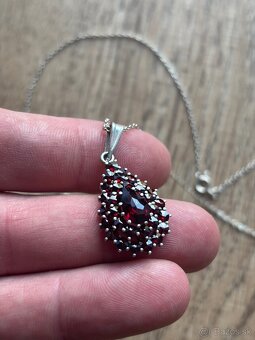 Náhrdelník s českým granátom - 3