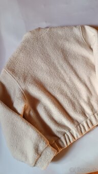 Bomber biela huňatá bunda - 3