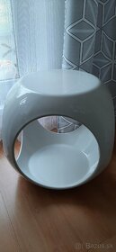 Dizajnový stolík Nono - biely, vysoký lesk - 3