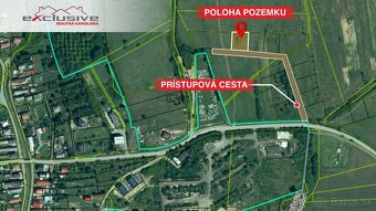 POZEMOK-1057m2,PUŠOVCE-PREŠOV,OBECNÁ CESTA A IS V PRÍPRAVE - 3