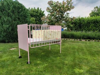 Retro detska postieľka ružová - 3