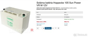 Solárna batéria Hoppecke 105 Sun Power VR M 12V - 3