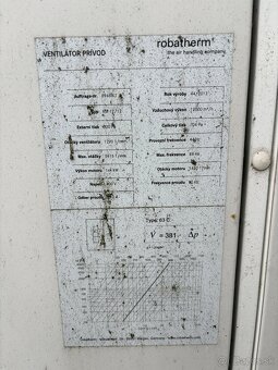 Predám vzduchotechnickú jednotku Robatherm s plynovým ohrevo - 3