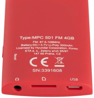 Hyundai MPC 501 FM 4GB červený - 3