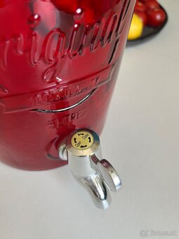 Sklenená nádoba na vodu/limonádu 5L + stojan - 3
