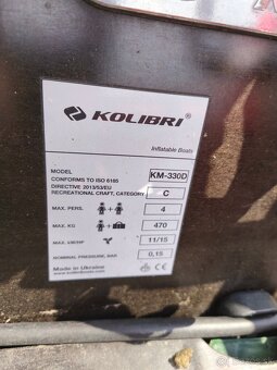 Predám čln Kolibri KM-330 D, zelený - 3