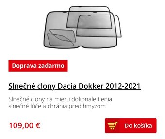 Dacia dokker  fólie  slnečné  clony - 3