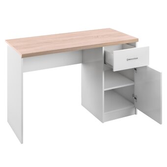 PC stôl 1D1S, biela/dub sonoma, TOPTY TYP 09 - 3