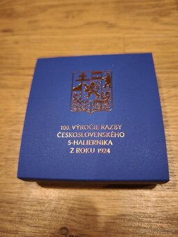 Predám medailu strieborná ródium 100 výročie razby ČSR 5 hal - 3