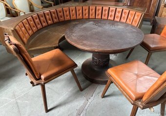 Štýlová Rohová drevená lavica - 3