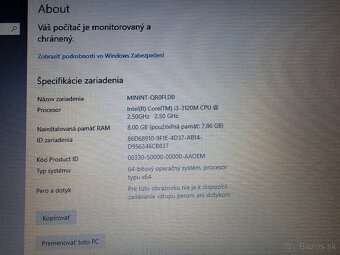 Dell Vostro 14 s 256gb ssd diskom a 8gb ram vdaka comu je ve - 3