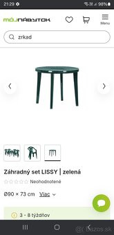 Plastové záhradne sedenie. - 3
