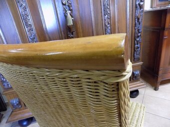 Ratanové stoličky s masívnou konštrukciou 4 kusy - 3