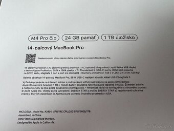 neotvorený MacBook Pro M4 14" - 3
