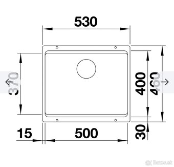 Blanco umyvadlo, Etagon 500-U - 3