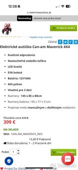 Detské autíčko Can am Mavericks - 3