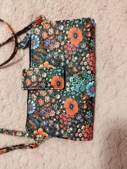 Kabelka/peňaženka s kvetinovým vzorom - 3