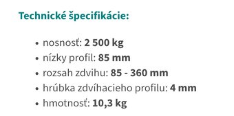 Pojazdny hydraulicky zdvihak - 3