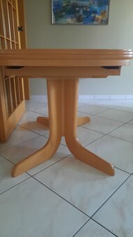 Rozkladací bukový stôl - 3