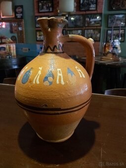 Hlinenný džbán, vázy, stará čutora, dekorácia - 3