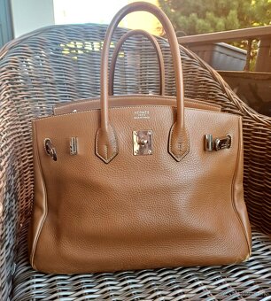 Hermés Birkin hnedá kožená kabela taška - 3