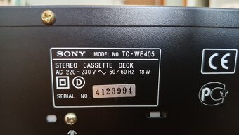 Predám kazetový prehrávač ( tape deck ) Sony TC-WE405 - 3