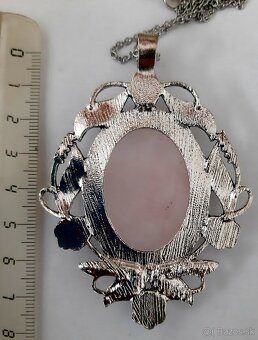 Náhrdelník s ruženínom 8x6 cm - 3