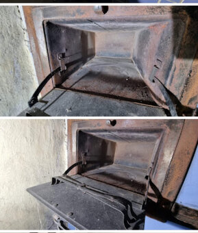 Stará rohová pec kachle - 3