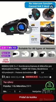 Kamera na helmu na motorku - 3