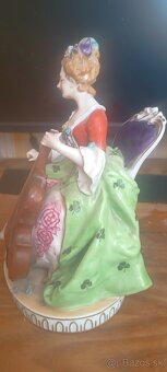 Porcelánová figúrka dáma s violončelom – Rosenthal Selb Bava - 3