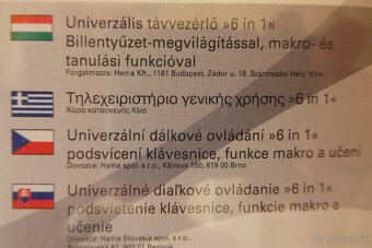 UNIVERZÁLNY DIAĽKOVÝ OVLÁDAČ THOMSON - 3