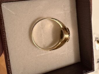 pánsky zlatý prsten 14 kt zlato - 3