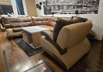 Sedacia súprava, Gauč, kožený - 3