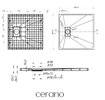 Sprchová vanička 80x80 cm NOVÁ - 3
