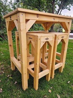 Drevené barové sedenie - ZLACNENÉ - 3