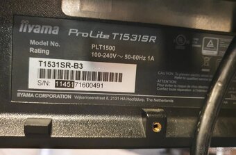 15" iiyama ProLite T1531SR-B3 dotykový - 3