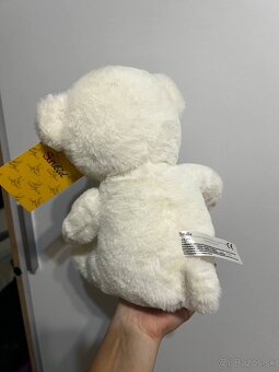 Plyšák - darček-biely malý macko - 3