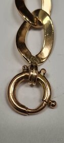 Zlatá hodinková retiazka - starožitná 22 cm - 3