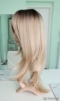 Polodlhá blond parochňa - 3