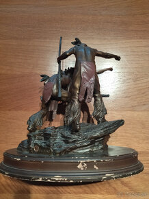 Bronze sculpture indians - intruder alert - ernie cselko - 3