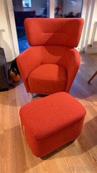 Ikea kreslo + podnozka OSKARSHAMN - 3