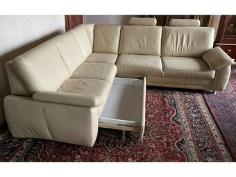 Luxusní moderní rohová kožená sedací souprava,2496 - 3