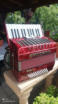 Harmonika -Akordeon.Červená perleť.Delícia Junior 60 basová. - 3