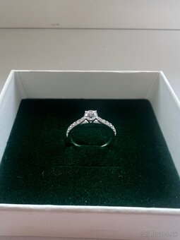 Žiarivý prsteň v bielom zlate Noella, 9K - 3