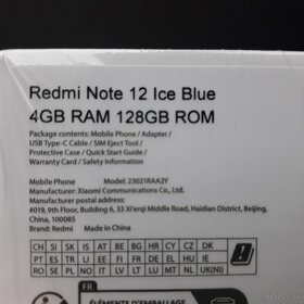 Nový Xiaomi Redmi Note 12 128Gb - 3