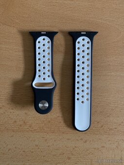 Apple Watch sportovy remienok 42/44/45/46mm cierno-biela S/M - 3