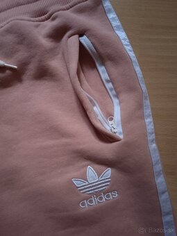 Pudrovoružové tepláky Adidas M - 3